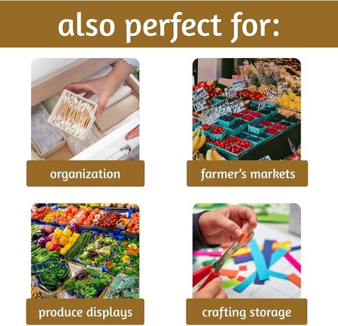 Pint Berry Baskets – Small Wooden Fruit and Vegetable Baskets – Perfect for Farmer’s Markets, Harvesting, Gifting, and Décor (12) in Saudi Arabia
