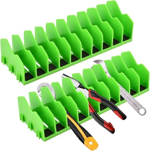 2Pcs Pliers Organizer Rack, 20 Slots Tool Box Organizer with Non-Slip Base, Cutters & Hand Tools, Fits 3" High Drawers, Toolboxes and Workbenches(COLOR:yellow) in Saudi Arabia