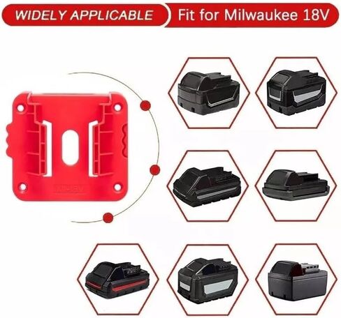 Tool Holders and Battery Holder for Milwaukee M18 18V bandsaw bracket 5pc Wall Mount mounting plate Hanger Battery 5pc Drill Tool Storage Shelf with Screws in Saudi Arabia