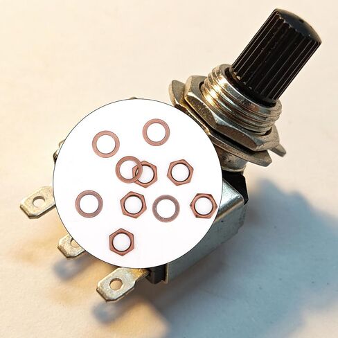 5 Set of Guitar Jack Nut and Washer, Alloy Thread 3/8" Input Output Jack Nut and Washers Replacement Parts for Electric Guitar Bass All Types Sockets(Red Bronze Color) in Kuwait