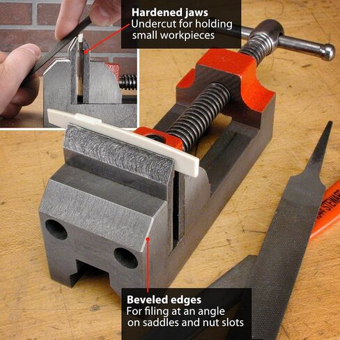 StewMac Nut and Saddle Vise – Specialized Steel Vise for Easier & Faster Guitar Nut and Saddle Shaping – Tool for Luthiers with Angled Jaws and Undercut Clamping Design in Kuwait