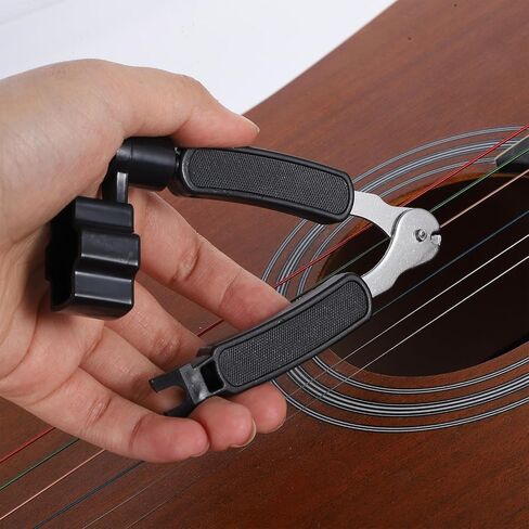 Acoustic Guitar Kit, Guitar Accessories Kit Including Acoustic Strings, Picks, Bridge Pins, Bridge Saddle Nut and 3-In-1 Restring Tool Winder Cutter And Pin Puller in Kuwait