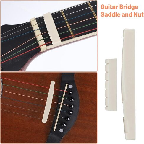 Acoustic Guitar Kit, Guitar Accessories Kit Including Acoustic Strings, Picks, Bridge Pins, Bridge Saddle Nut and 3-In-1 Restring Tool Winder Cutter And Pin Puller in Kuwait