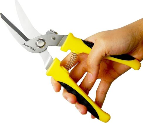 قصاصات قصدير الطيران مقاس 8 بوصات من TOOLMAK، قاطعة معدنية شديدة التحمل | شفرة من الفولاذ المقاوم للصدأ، مقابض مريحة، قطع متعدد الوظائف للفروع، أسلاك الكابلات، مكواة رفيعة، ورق مقوى in Kuwait