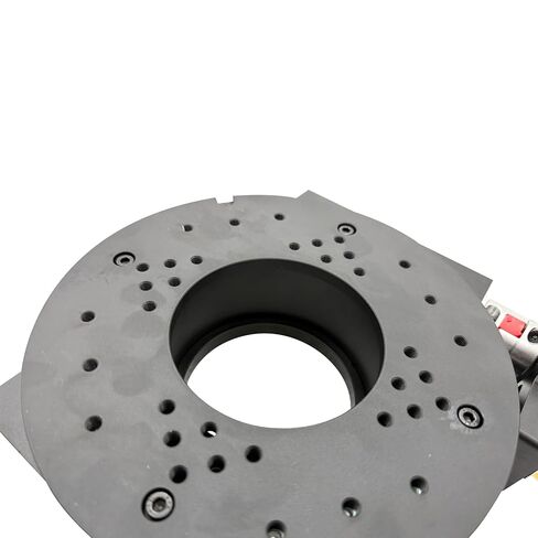 DC24V 180:1 Worm Gear Motorized Precision Rotary Stage 200mm Aluminum 55KG Load | 360° Continuous Rotation, 0.005° Repeatability, DM542 2-Phase Stepper Driver For Laser CNC Marking Engraving Machines in Kuwait