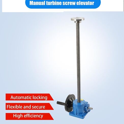 SWL Worm Gear Screw Jack, Manual Hand Wheel Lifting Platform, 6:1 Ratio | Manual Worm Gear Handwheel Lift, Elevator Hoist: 500mm (19.69in) Stroke, 200kg (440lbs) Capacity in Saudi Arabia