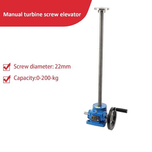 SWL Worm Gear Screw Jack, Manual Hand Wheel Lifting Platform, 6:1 Ratio | Manual Worm Gear Handwheel Lift, Elevator Hoist: 500mm (19.69in) Stroke, 200kg (440lbs) Capacity in Saudi Arabia