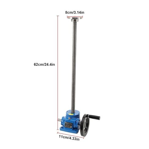 SWL Worm Gear Screw Jack, Manual Hand Wheel Lifting Platform, 6:1 Ratio | Manual Worm Gear Handwheel Lift, Elevator Hoist: 500mm (19.69in) Stroke, 200kg (440lbs) Capacity in Saudi Arabia