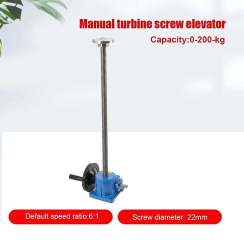 SWL Worm Gear Screw Jack, Manual Hand Wheel Lifting Platform, 6:1 Ratio | Manual Worm Gear Handwheel Lift, Elevator Hoist: 500mm (19.69in) Stroke, 200kg (440lbs) Capacity in Saudi Arabia