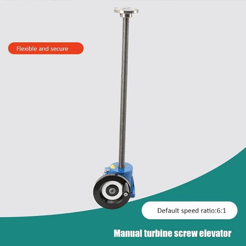SWL Worm Gear Screw Jack, Manual Hand Wheel Lifting Platform, 6:1 Ratio | Manual Worm Gear Handwheel Lift, Elevator Hoist: 500mm (19.69in) Stroke, 200kg (440lbs) Capacity in Saudi Arabia