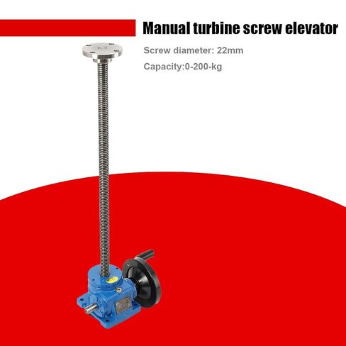 SWL Worm Gear Screw Jack, Manual Hand Wheel Lifting Platform, 6:1 Ratio | Manual Worm Gear Handwheel Lift, Elevator Hoist: 500mm (19.69in) Stroke, 200kg (440lbs) Capacity in Saudi Arabia