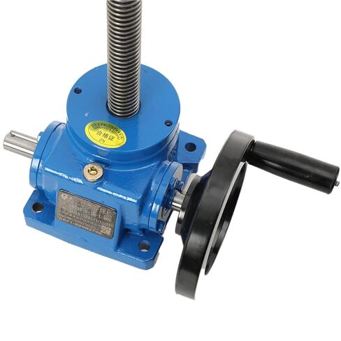 SWL Worm Gear Screw Jack, Manual Hand Wheel Lifting Platform, 6:1 Ratio | Manual Worm Gear Handwheel Lift, Elevator Hoist: 500mm (19.69in) Stroke, 200kg (440lbs) Capacity in Saudi Arabia