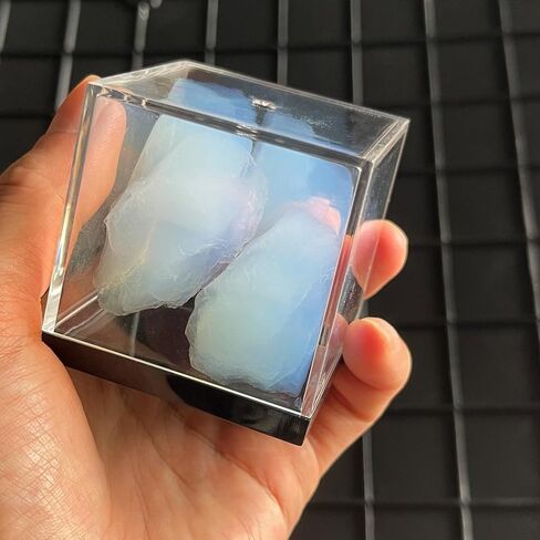 Aerogel with Cube Display Box 55mm - Lightest Solid on Earth, Frozen Smoke, STEAM Science Kit, Hydrophobic, Heat Insulation, Nanomaterial in Kuwait