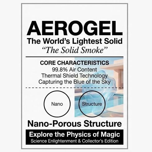 Aerogel with Cube Display Box 55mm - Lightest Solid on Earth, Frozen Smoke, STEAM Science Kit, Hydrophobic, Heat Insulation, Nanomaterial in Kuwait