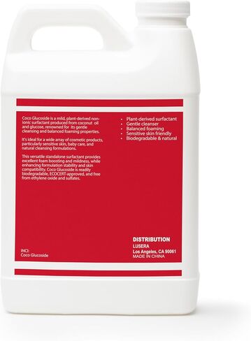 Coco Glucoside Surfactant, Cosmetic Grade Plant-Based Nonionic Cleansing Agent, Sulfate-Free Foam Booster for DIY Shampoo, Body Wash, Facial Cleanser, 64 fl oz in Saudi Arabia
