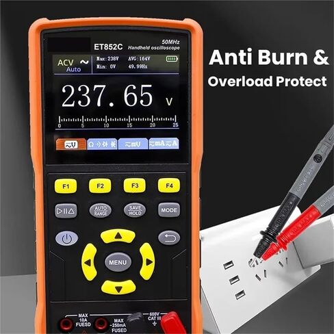 2CH يده ملتقط الذبذبات الرقمي المتعدد إشارة مولد 3in1 السيارات راسم الذبذبات 50MHz عرض النطاق الترددي 25000 التهم in Kuwait