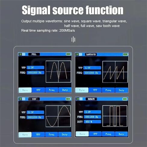 2CH يده ملتقط الذبذبات الرقمي المتعدد إشارة مولد 3in1 السيارات راسم الذبذبات 50MHz عرض النطاق الترددي 25000 التهم in Kuwait