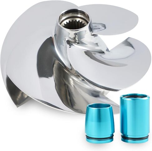 Jet Ski Impeller Fit Seadoo SR-CD-12/20 GTX 4-tech Limited Supercharge 185HP GTX 4-tech Supercharge 185HP 4-Blade Polished 155.5MM Diameter in Kuwait