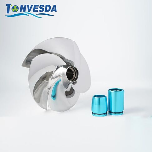Jet Ski Impeller Fit Seadoo SR-CD-12/20 GTX 4-tech Limited Supercharge 185HP GTX 4-tech Supercharge 185HP 4-Blade Polished 155.5MM Diameter in Kuwait