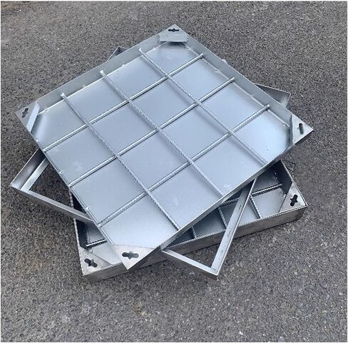 Heavy Duty Square Manhole CoverRecessed 304 Stless Steel Dr Covers for Driveway Pavement & SidewalkDurable Inspection Access Grate in Kuwait