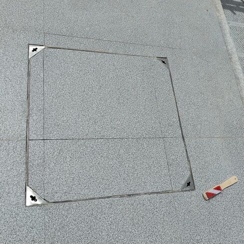 Professional Drainage Grate Invisible Square Inspection Cover for Courtyards/Garden Landscape Metal Access Hatchand Wear-Resistant (60x60x5cm) in Kuwait