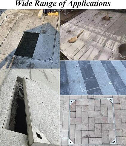 Professional Drainage Grate Invisible Square Inspection Cover for Courtyards/Garden Landscape Metal Access Hatchand Wear-Resistant (60x60x5cm) in Kuwait