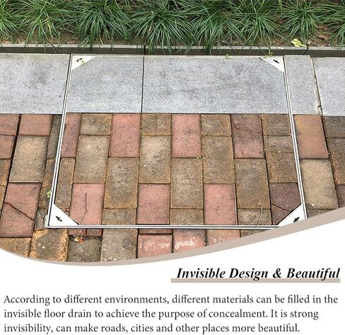 Professional Drainage Grate Invisible Square Inspection Cover for Courtyards/Garden Landscape Metal Access Hatchand Wear-Resistant (60x60x5cm) in Kuwait