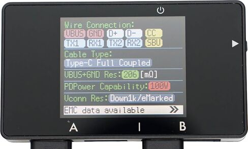 BitTradeOne USB Cable Checker 3 - Professional USB Cable & Port Tester, Supports USB4, PD EPR 240W, E-Marker Reading, Wire Connectivity & Resistance Measurement, 1.77" LCD - ADUSBCIM3U in Kuwait