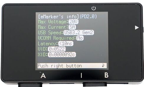BitTradeOne USB Cable Checker 3 - Professional USB Cable & Port Tester, Supports USB4, PD EPR 240W, E-Marker Reading, Wire Connectivity & Resistance Measurement, 1.77" LCD - ADUSBCIM3U in Kuwait