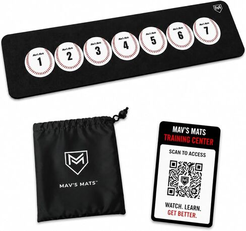 MAV'S MATS Baseball Strike Zone Training Mat | Pitch Location, Contact Point & Timing Trainer in Kuwait