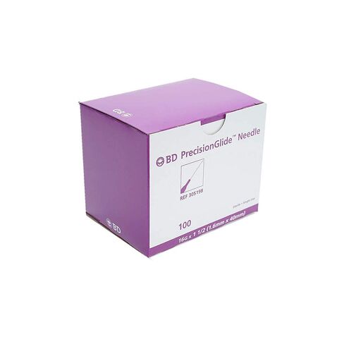 إبرة BD PrecisionGlide، 16 جم × 1-1/2 بوصة. #305198 (100 قطعة) in Kuwait
