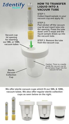 Identify Health Vacuum Urine Specimen Tubes | 100 Pack | 10 ML Non-Additive Urine Collection Yellow Cap, Sterile 16x100 MM in Saudi Arabia