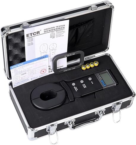 Earth Ground Resistance Tester ETCR2000C Digital Clamp On Ground Earth Resistance Tester Lightning Protection Grounding Measurement 0-1000ohm 0-30A in Kuwait