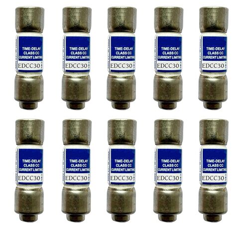10-Pack New EDCC-30 EDCC30 EDCC-30A 600Vac Time Delay Fus，EDCC-30A Current Limiting Class CC Rejection Cartridge Fuses in Kuwait