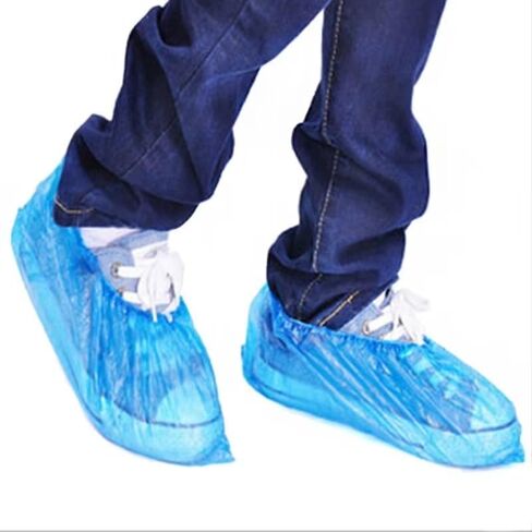 100PCS Medical Waterproof Boot Covers Plastic Disposable Shoe Covers Protector Shoe Cover Water Proof Shoes in Kuwait