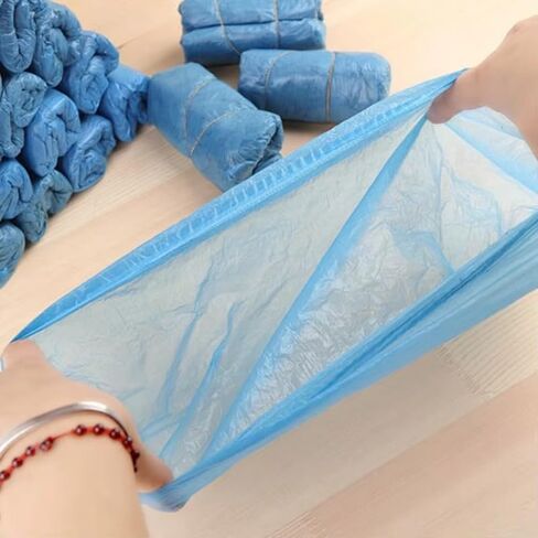 100PCS Medical Waterproof Boot Covers Plastic Disposable Shoe Covers Protector Shoe Cover Water Proof Shoes in Kuwait