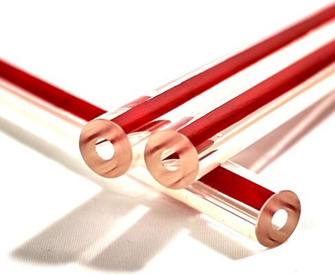 Zight Borosilicate Glass Heavy Wall Red Line Level Gauge Tube. High-Temperature, Chemical-Resistant Sight Glass Tube for Boilers, Tanks, Process Vessels - 6 pack (0.625, 5/8, Inches, 9.5, Inches) in Kuwait
