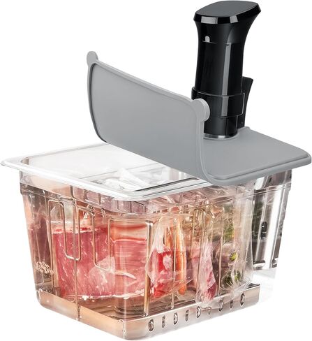 حاوية HOMENOTE Sous Vide سعة 12 لترًا مع غطاء سيليكون قابل للطي، مجموعة ملحقات Sous Vide كاملة خالية من BPA، متوافقة مع أجهزة طهي Anova ومعظم أجهزة طهي Sous Vide (تأتي مع حامل وأكمام) in Kuwait