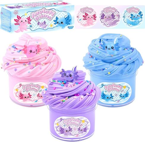 Blue Crunchy Crystal Slime مع 3 سحر بطة صفراء ، سلسلة Ocean Series Big Screated Scuedd Screated for Kids ، Super Super ، Taving Party ، هدايا أعياد الميلاد للفتيات والفتيان ، مكافأة الفصول الدراسية ، Goodie Bag Stuffer in Kuwait