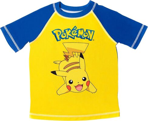 Pokemon Pikachu Raglan Short Sleeve Rash Guard Swim Top in Kuwait