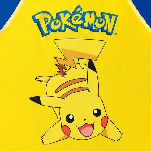 Pokemon Pikachu Raglan Short Sleeve Rash Guard Swim Top in Kuwait