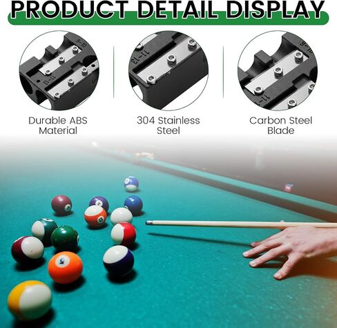 7-in-1 Pool Cue Tip Shaper, Professional Billiard Cue Tips Tool Portable Cues Repair Accessories Pool Stick Maintenance for Tip Replacement and Shaping Cues Tips in Kuwait
