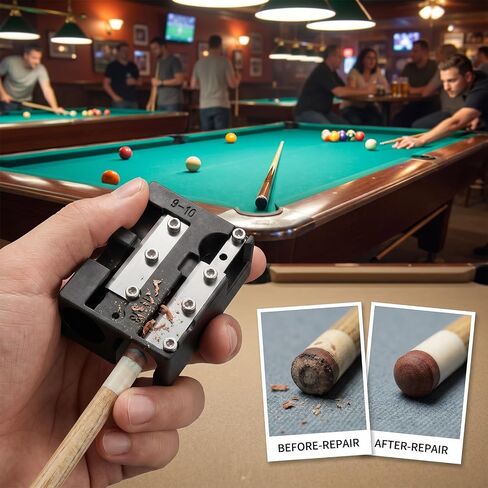 7-in-1 Pool Cue Tip Shaper, Professional Billiard Cue Tips Tool Portable Cues Repair Accessories Pool Stick Maintenance for Tip Replacement and Shaping Cues Tips in Kuwait