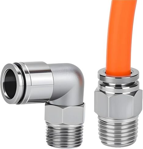 Pneumatic Hose Fitting 304 Stainless Steel PD Tube Connector 1/8 1/4 1/2 Quick Release Pipe Fittings 1Pcs(8-04 (8mm-1l2)) in Kuwait