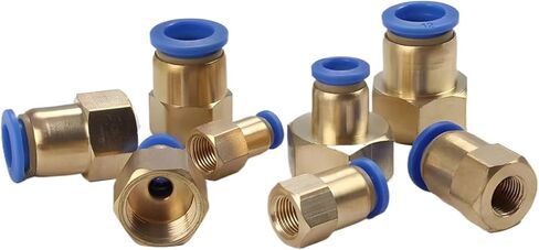 Pneumatic Connector Fitting 4mm 6mm 8mm PLF Thread 1/8" 1/4 3/8 1/2 Straight Hose Fittings Pipe Quick Connectors(12-04 (12mm-1l2)) in Kuwait