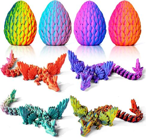 12PCS 3D Printed Dragon Toys Eggs with Dragon Inside, Cool Stuff Christmas Fun Gifts, 3D Printing Toys for Kids, Fidget Toy for Adults Teens Boy Gifts Advent Calendar 2025 in Saudi Arabia