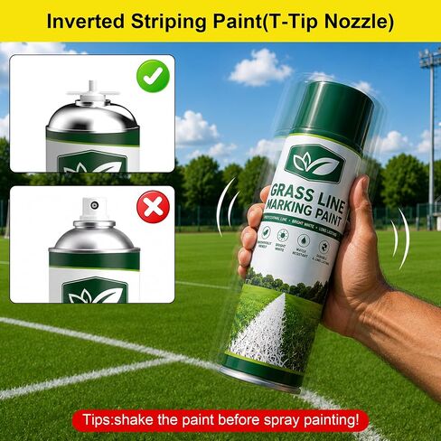 Marking Paint Wand, Compatible with Inverted Striping Paint (T-Tip Nozzle) | Striping Line Painting Wand for Parking Lots, Warehouses, Utility Marking, or Athletic Fields in Kuwait