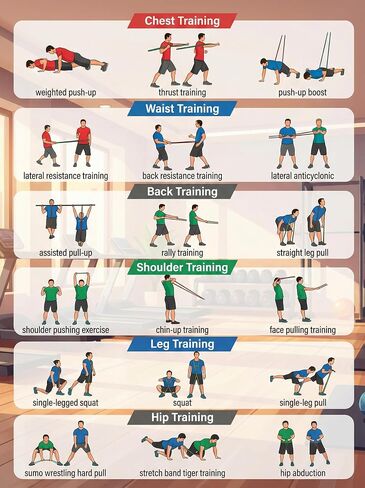 Resistance Bands Set for Working Out, 5 Levels (15-85 lbs) with Handles, Door Anchor, Storage Bag - Latex Fitness Bands for Home Gym, Strength Training, Physical Therapy, Muscle Toning for Men & Women in Kuwait