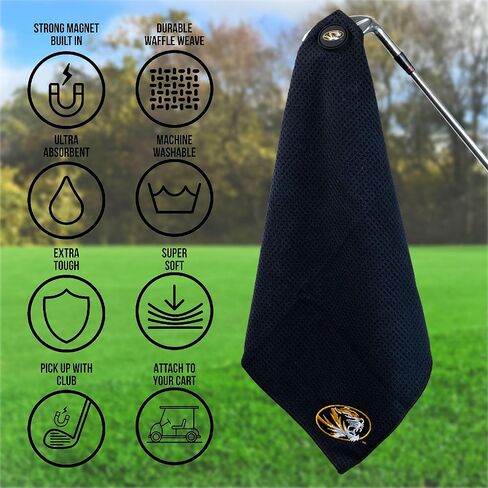 Team Golf / Parrot Paddles NCAA Missouri Magnetic Microfiber Towel in Kuwait