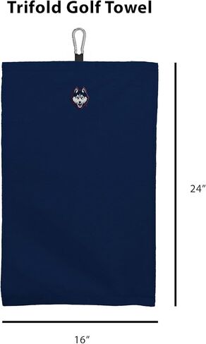 NORTHWEST UConn Huskies NCAA Team Logo Micro Fiber Tri-Fold Golf Towel 16 x 24 Inches in Kuwait